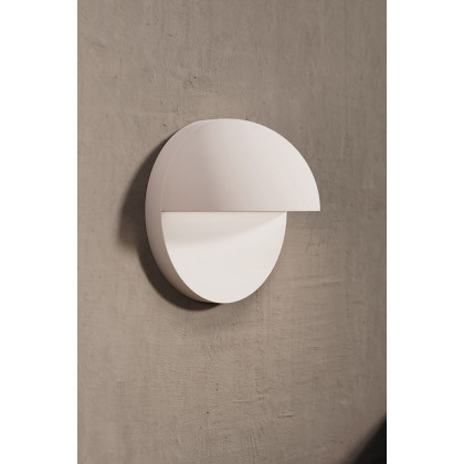 Sonneman Mezza Cupola LED Sconce - Textured White, 5"