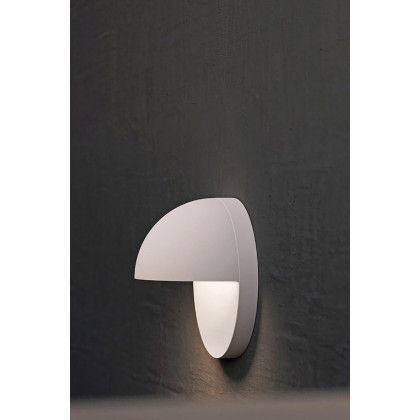 Sonneman Mezza Cupola LED Sconce - Textured White, 5"