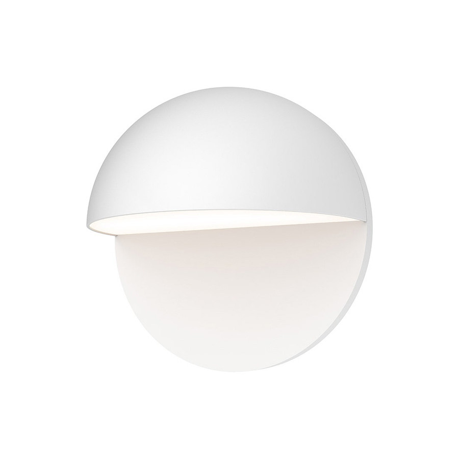 Sonneman Mezza Cupola LED Sconce - Textured White, 8"