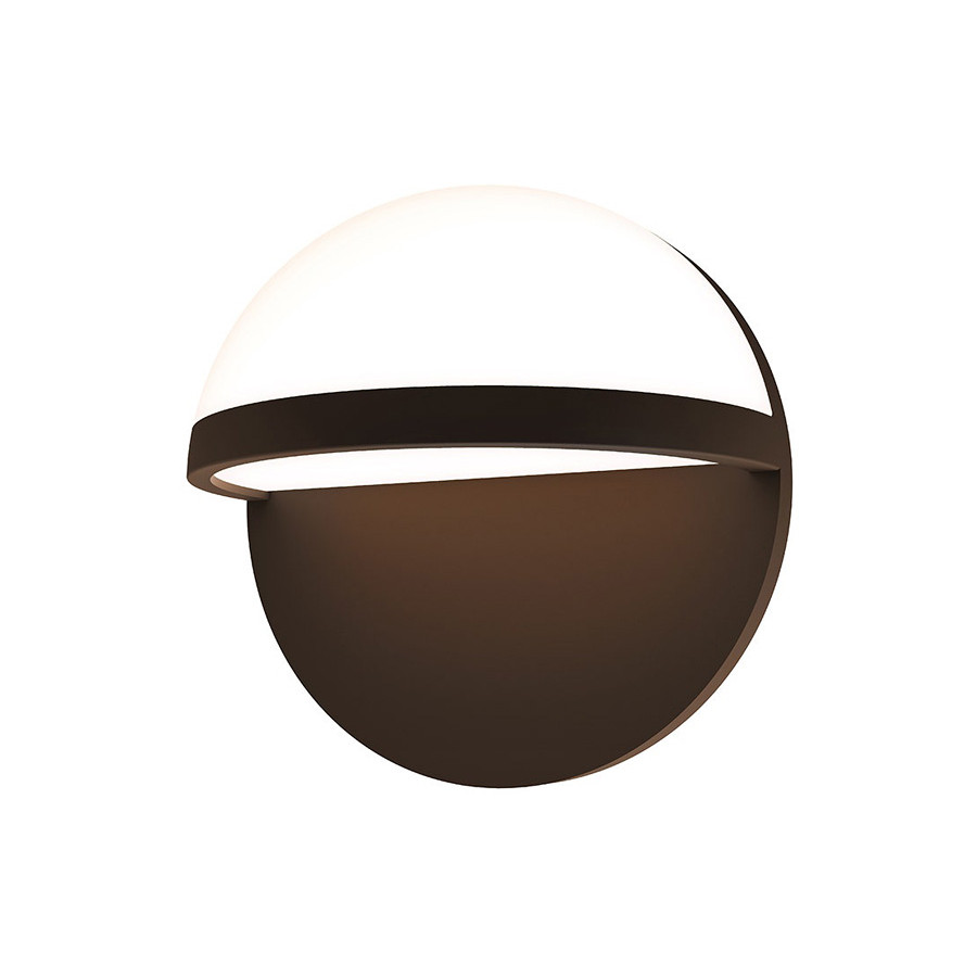 Sonneman Mezza Vetro LED Sconce - Textured Bronze, 8"