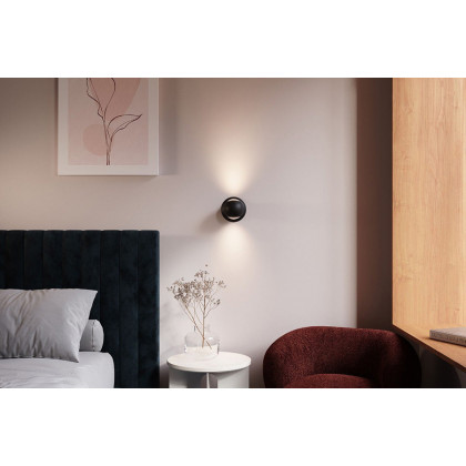 Sonneman Hemisphere Sconce - Textured Black, One Sided
