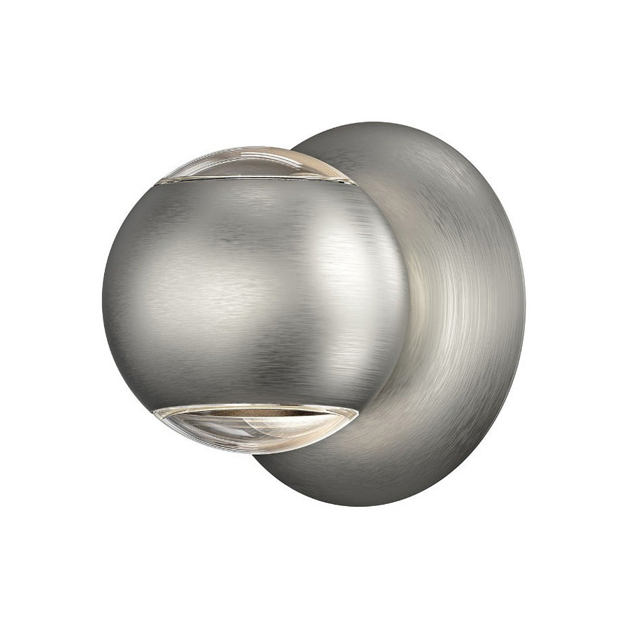 Sonneman Hemisphere Sconce - Natural Anodized, Two Sided