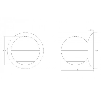Sonneman Hemisphere Sconce - Natural Anodized, Two Sided