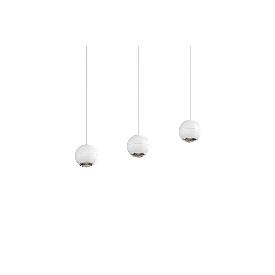 Sonneman Hemisphere Pendant - Textured White, 3-Light