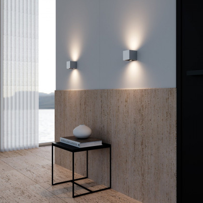 Sonneman QB Sconce - Small, Natural Anodized