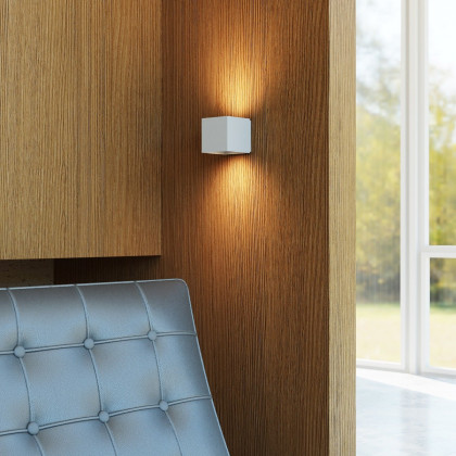 Sonneman QB Sconce - Small, Textured White