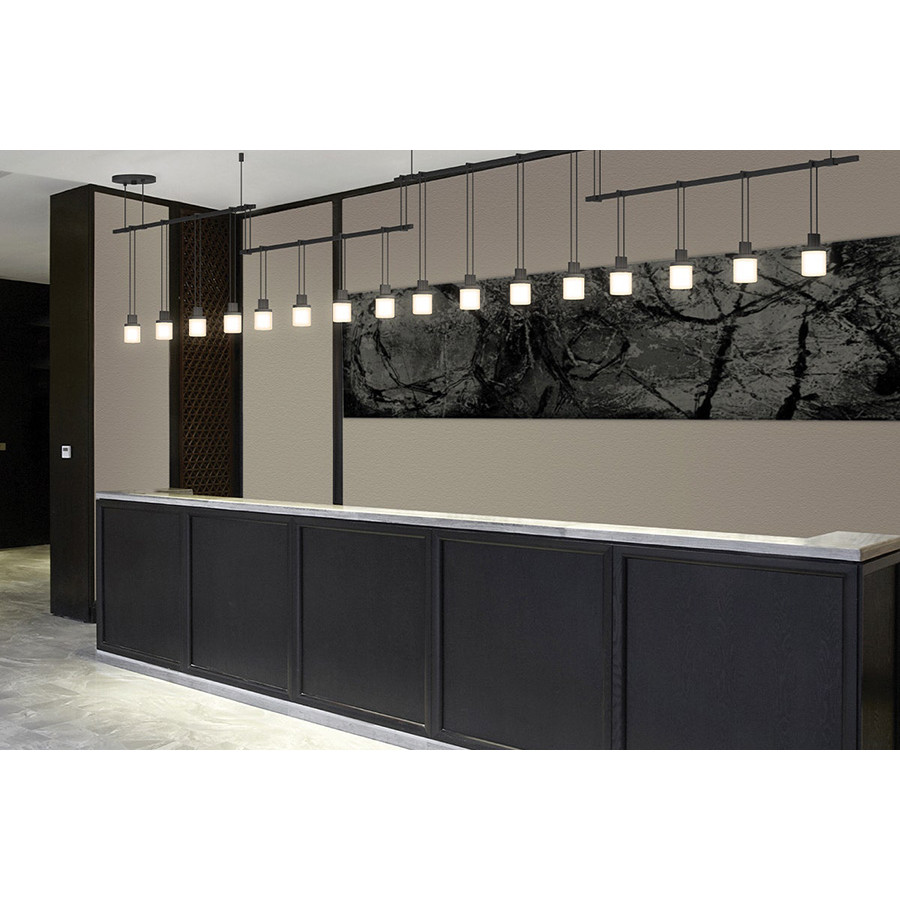 Sonneman - Suspenders 36" 4-Bar Offset Linear with Drum Luminaires
