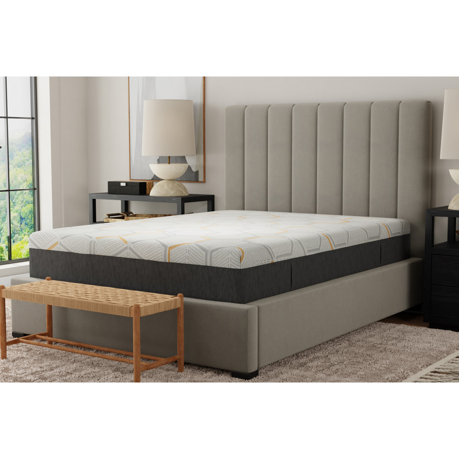 South Bay 12" Medium Copper Gel Infused Split Head King Premium Memory Foam Mattress and Model P Adjustable Bed Base