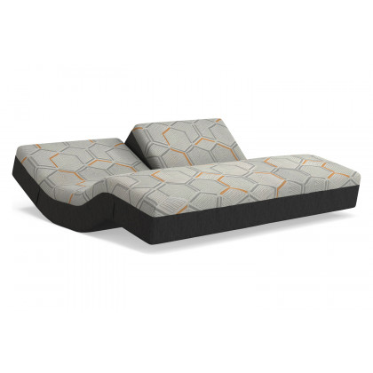 South Bay 12" Medium Copper Gel Infused Split Head King Premium Memory Foam Mattress and Model P Adjustable Bed Base