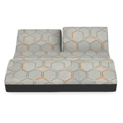 South Bay 12" Medium Copper Gel Infused Split Head King Premium Memory Foam Mattress and Model P Adjustable Bed Base
