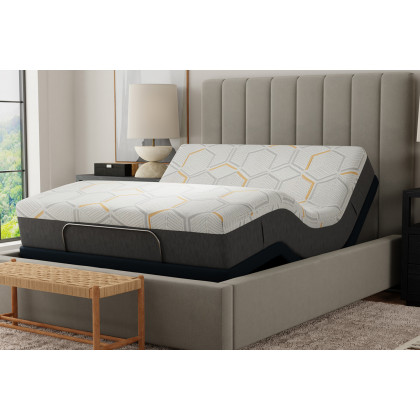South Bay - 12" Medium Copper Gel Infused Premium Memory Foam Mattress and Model T Adjustable Bed Base