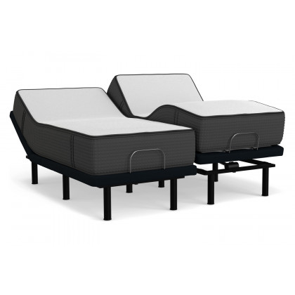South Bay 12" Soft and Firm Flippable Gel Infused King Split Memory Foam Mattress and Model P Adjustable Bed Base