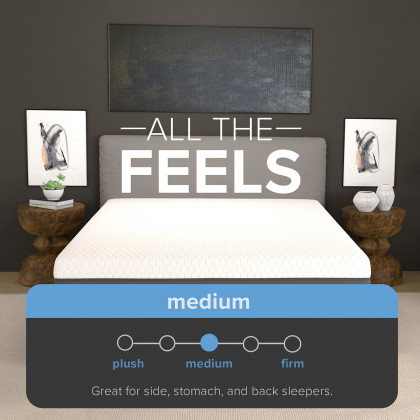 South Bay 12" Medium Zoned Gel Infused Premium Memory Foam Mattress - Cal King Split Size
