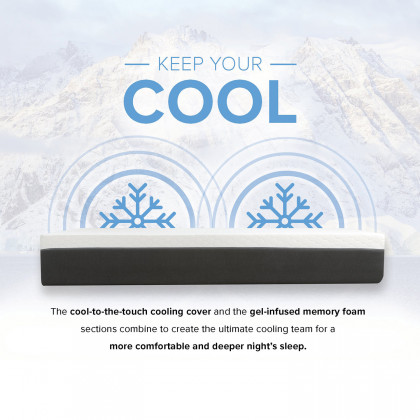 South Bay 12" Medium Zoned Gel Infused Premium Memory Foam Mattress - Cal King Split Size