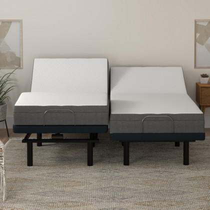 South Bay 8" Firm Gel Infused Cal King Split Memory Foam Mattress and Model 3 Adjustable Bed Base
