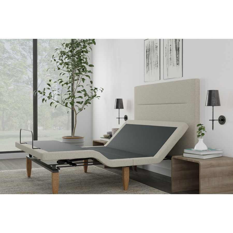 South Bay Taylor Adjustable Base with Headboard - Twin Long Size