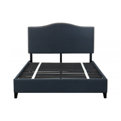 South Bay Avery Upholstered Bed Frame - Blue, Queen Size