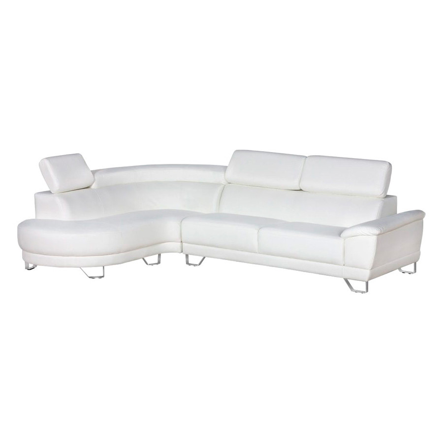 Stanza Almira Left Facing Sectional - White