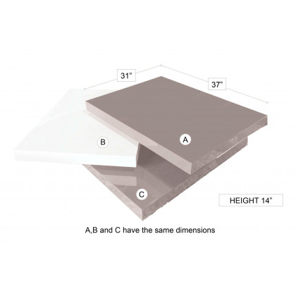 Stanza Amsterdam Coffee Table - White/Gray