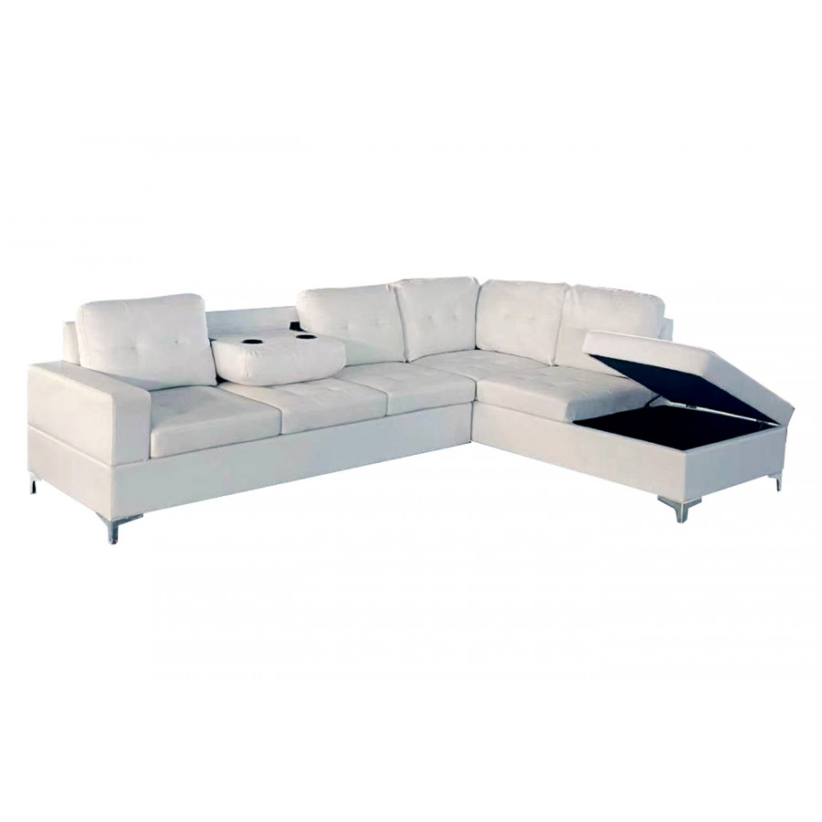 Stanza Antonella Right Facing Sectional - White