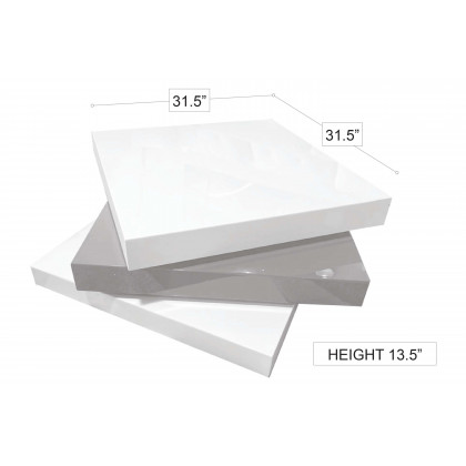 Stanza Aria Coffee Table - White/Black/Gray
