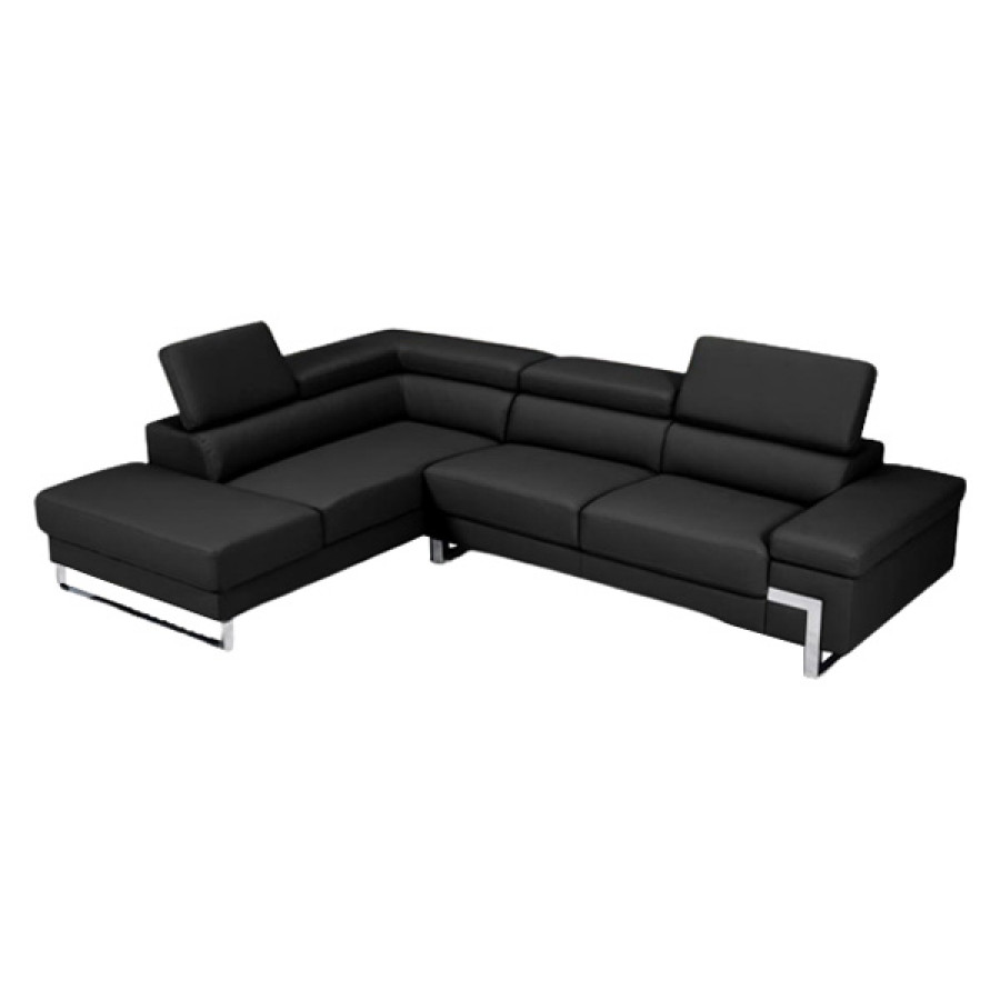 Stanza Athena Left Facing Sectional - Black
