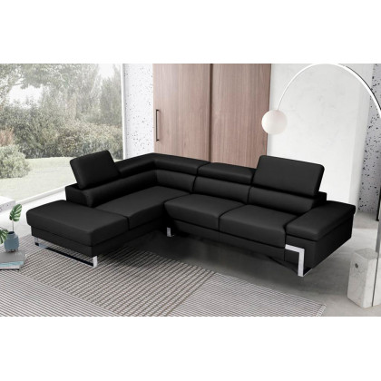 Stanza Athena Left Facing Sectional - Black