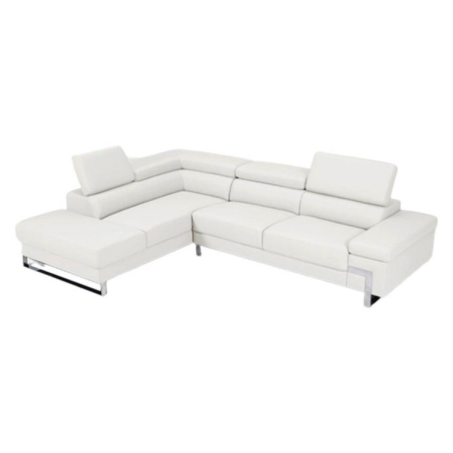 Stanza Athena Left Facing Sectional - White