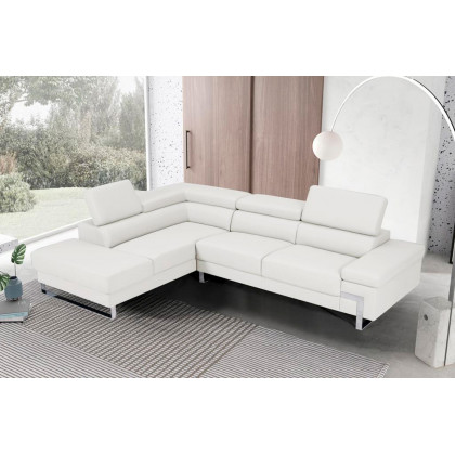 Stanza Athena Left Facing Sectional - White