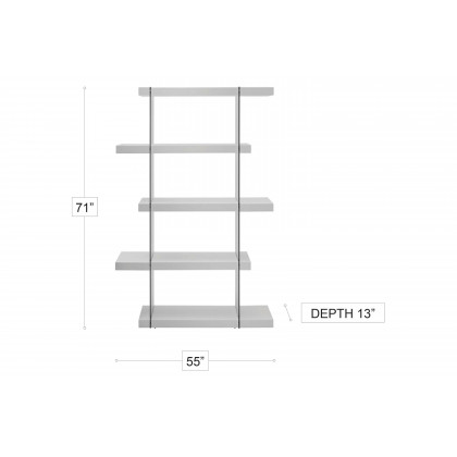 Stanza Bronx Console Table - White/Black