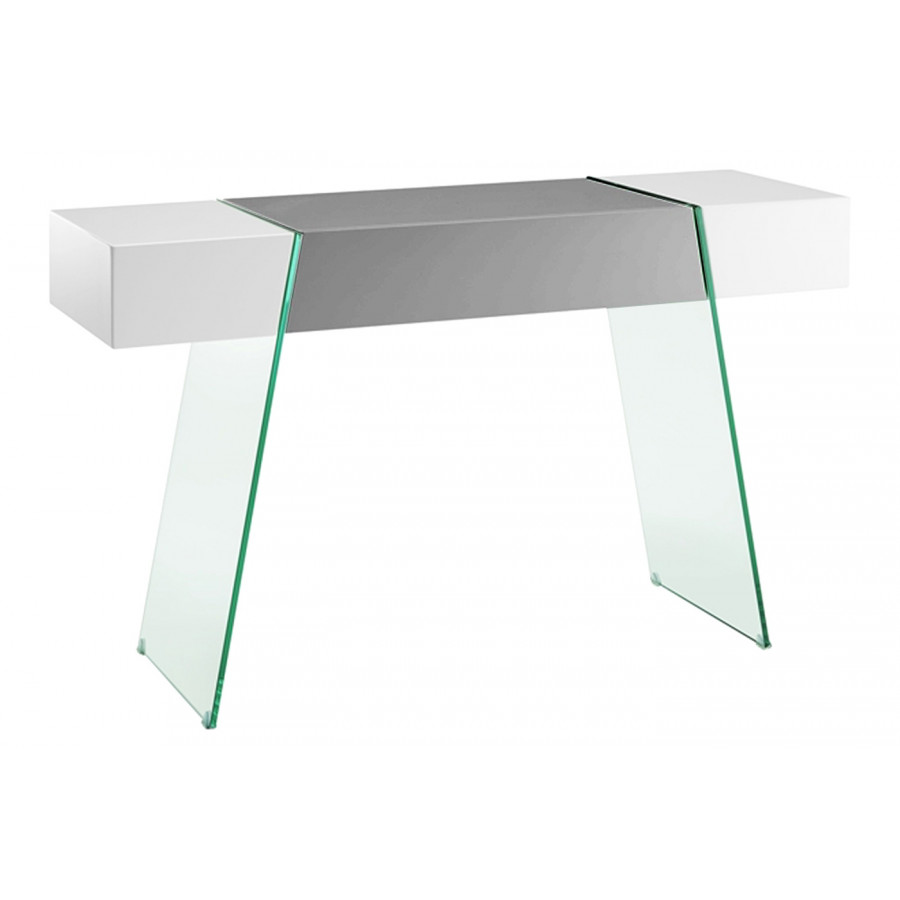 Stanza Bronx Console Table - White/Gray