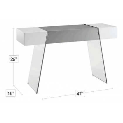 Stanza Bronx Console Table - White/Gray