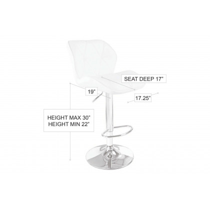 Stanza Diamond Barstool - Red