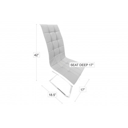 Stanza Erika Dining Chair - 2-Tones Gray and White