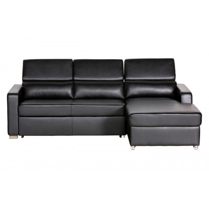 Stanza Kahlil Left Facing Sectional - Black