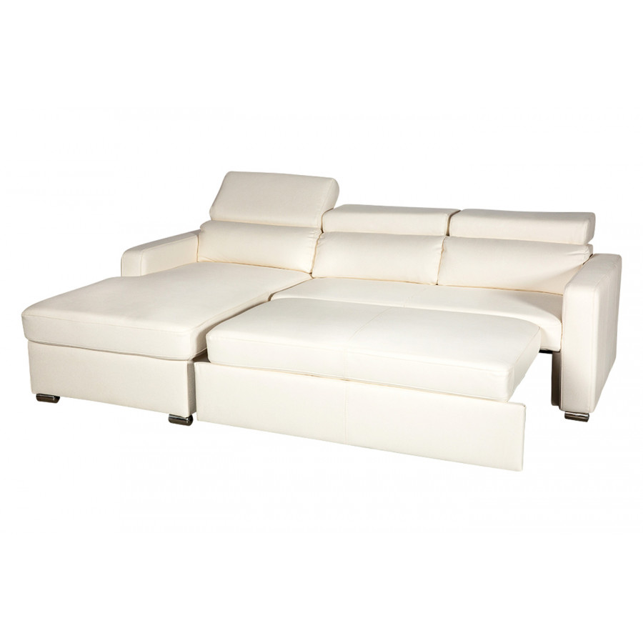 Stanza Kahlil Left Facing Sectional - White