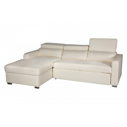 Stanza Kahlil Left Facing Sectional - White