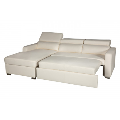 Stanza Kahlil Left Facing Sectional - White