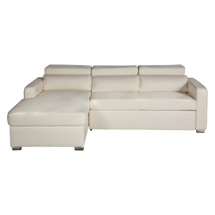 Stanza Kahlil Left Facing Sectional - White