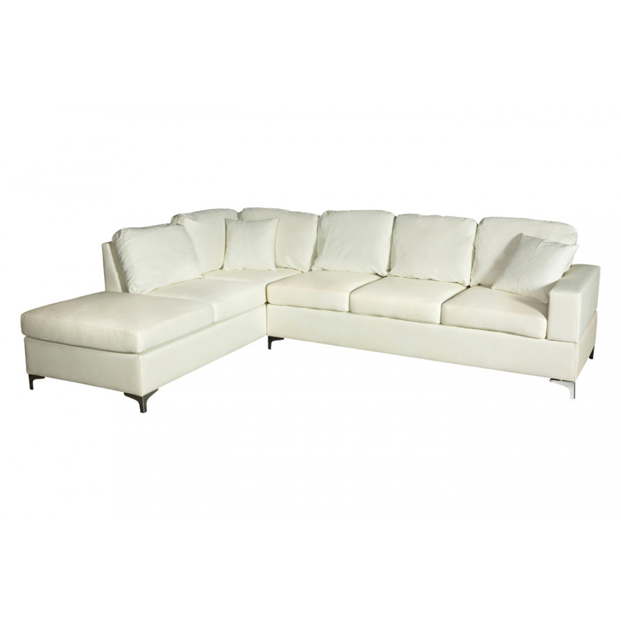 Stanza KIVA Left Facing Sectional - White