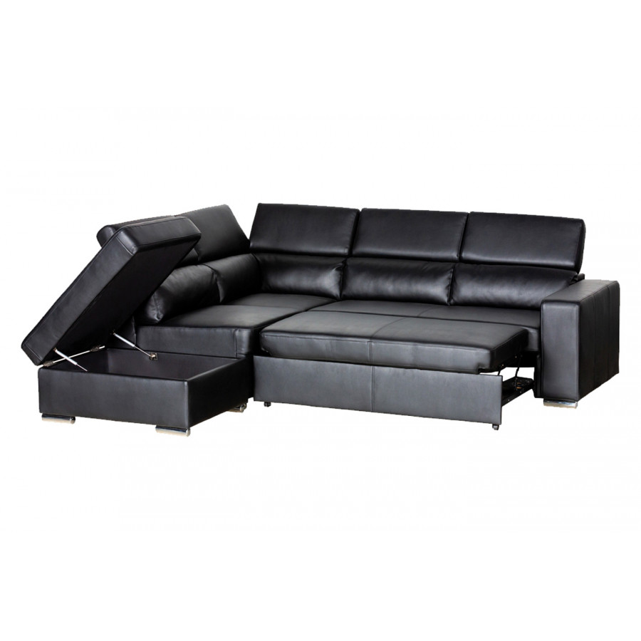 Stanza Klaus Left Facing Sectional - Black