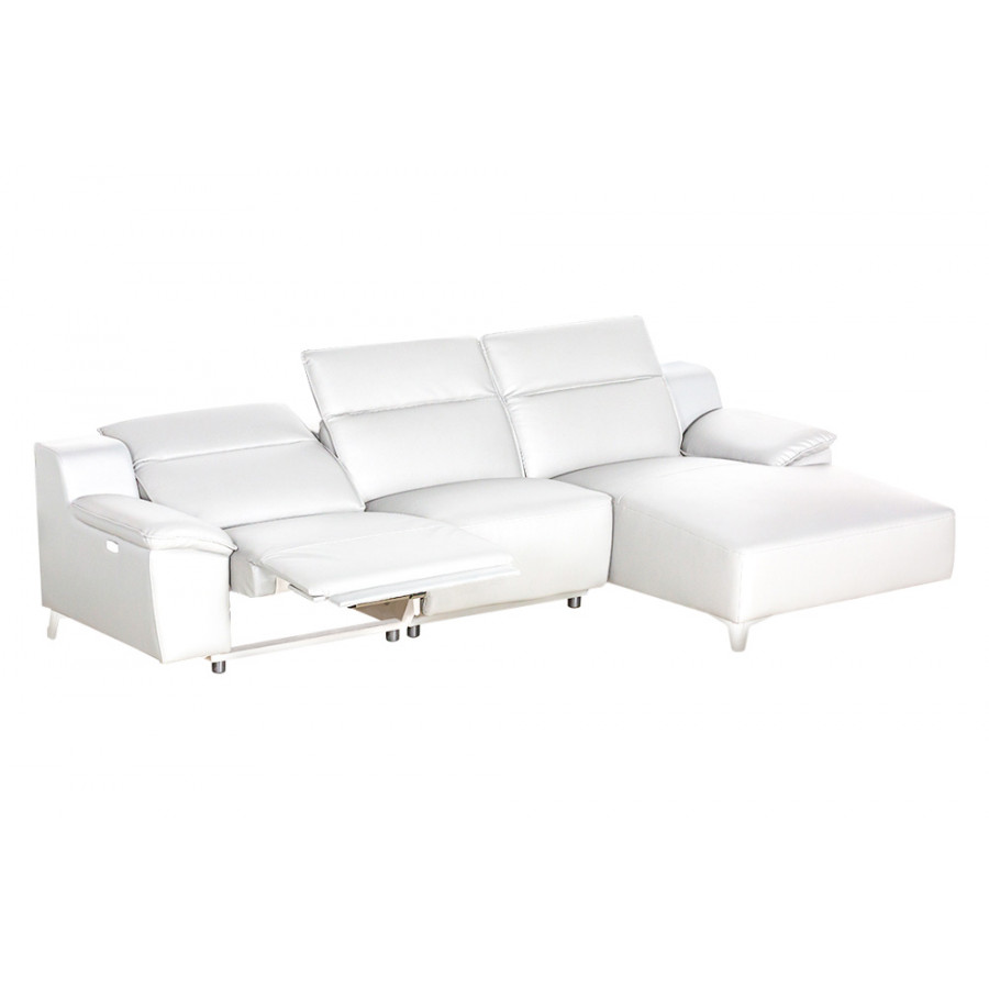 Stanza Melanie Left Facing Sectional - White
