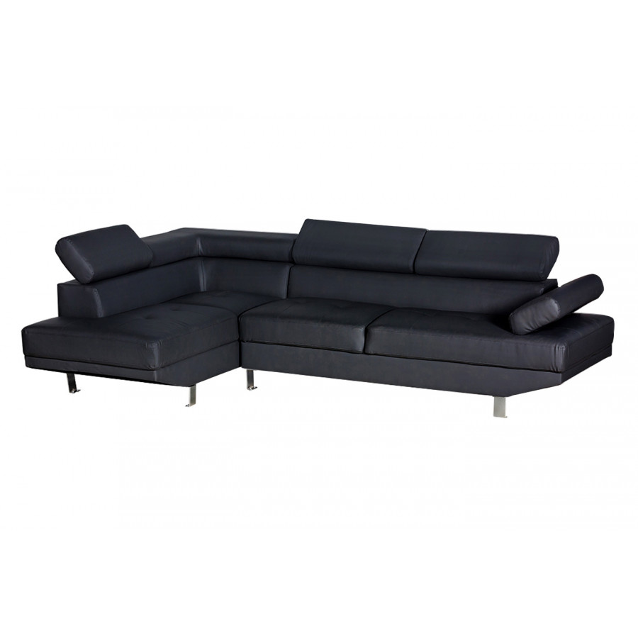 Stanza Mykonos Left Facing XL Sectional - Black