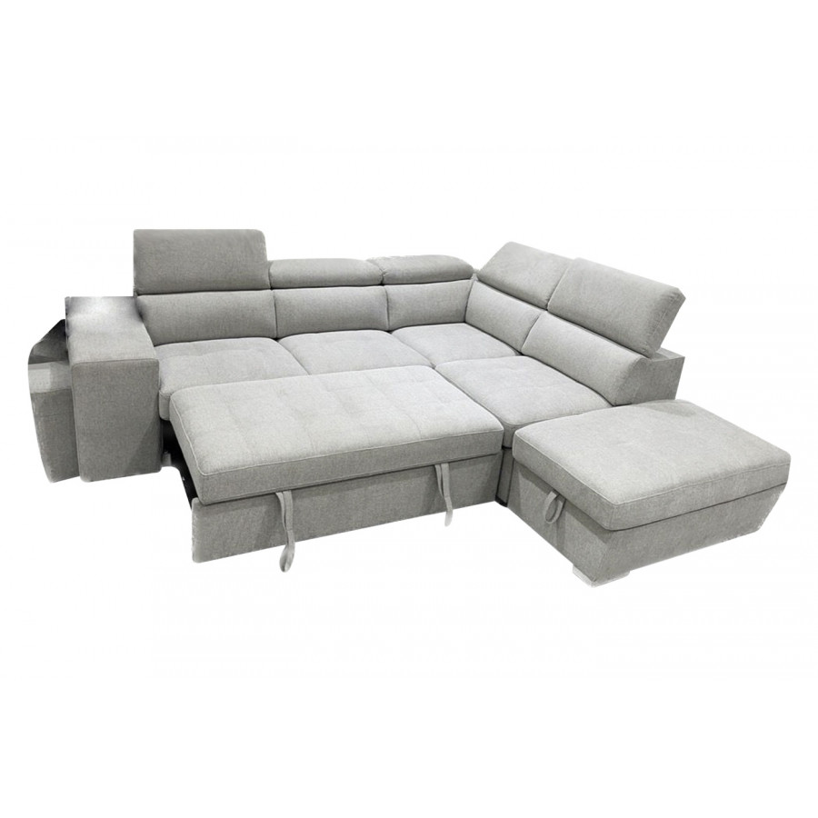 Stanza Positano Right Facing Fabric Sectional - Gray