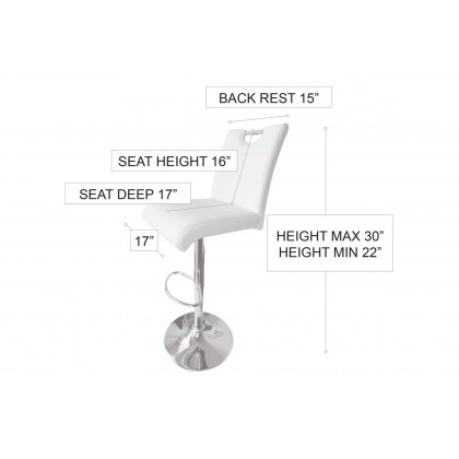 Stanza Rio Barstool - White