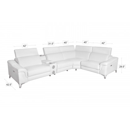 Stanza Spartacus Recliner Sectional - Gray
