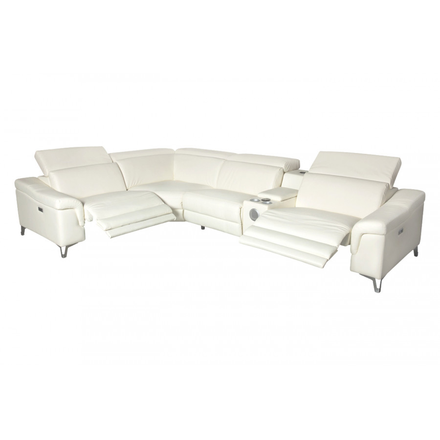 Stanza Spartacus Recliner Sectional - White