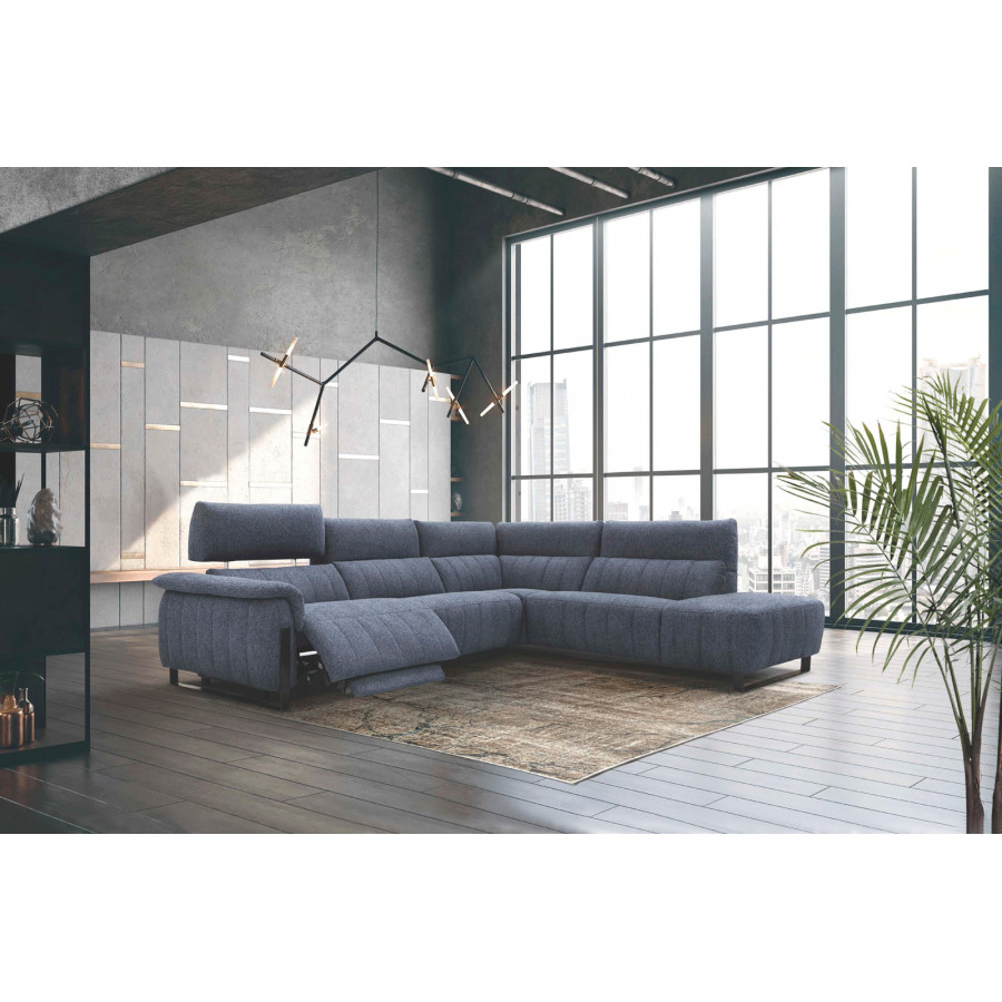 Stella - Celeste Sectional with Recliner