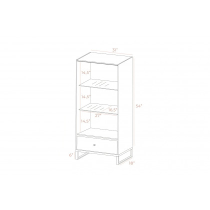 Styles Gloss Small China Cabinet - Black Gloss