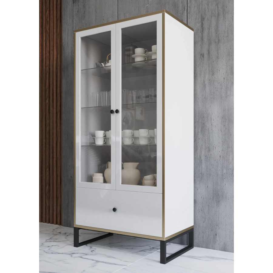 Styles Gloss Small China Cabinet - White Gloss